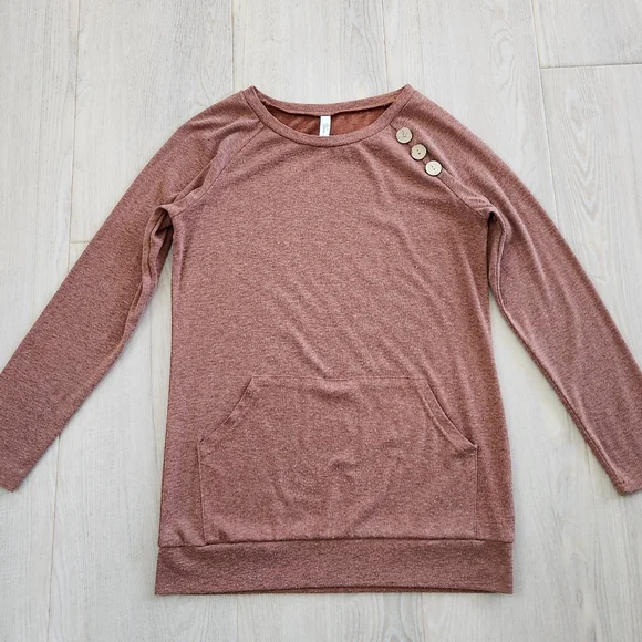 Women's Brown Tunic Fall top - Picture 3 of 7